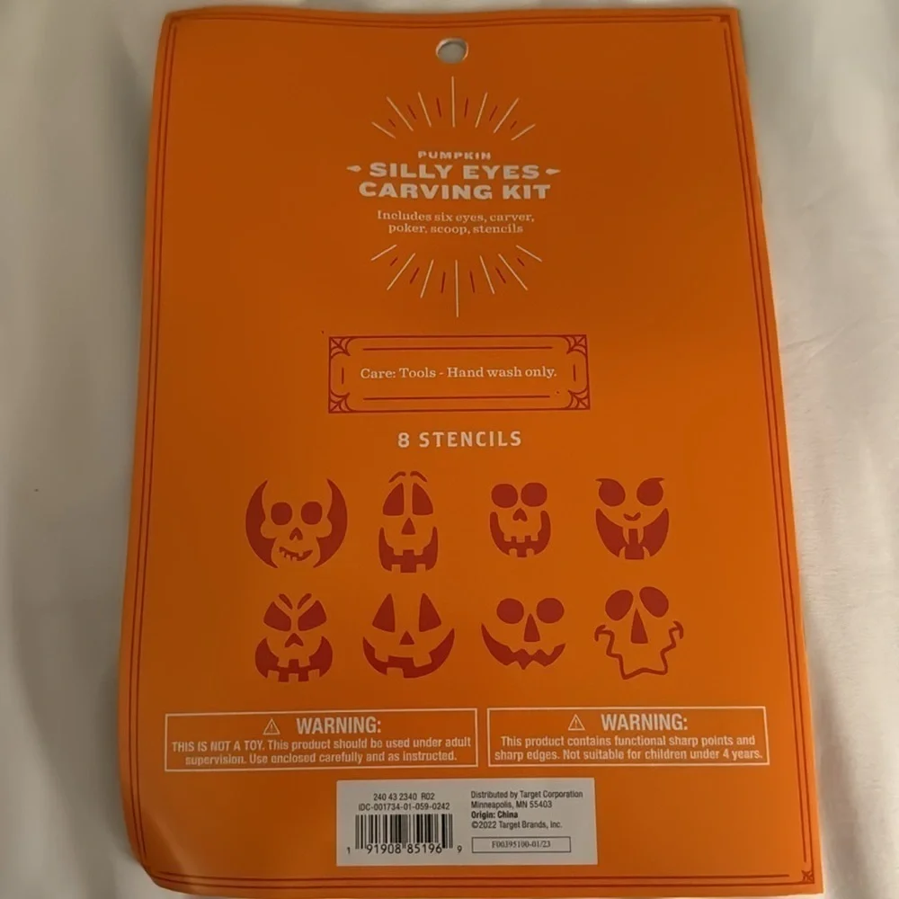 Halloween Hyde Eek Pumpkin Silly Eye Stencils Power Tool & Carving Kit Bundle